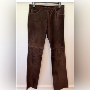 NWOT - Suede BCBGMaxAzria Brown Pants size 4 - NWOT